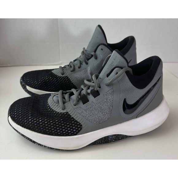 Nike Men's Air Precision II AA7069-011 Gray/Black Basketball Shoes Size 7.5 - Picture 12 of 12
